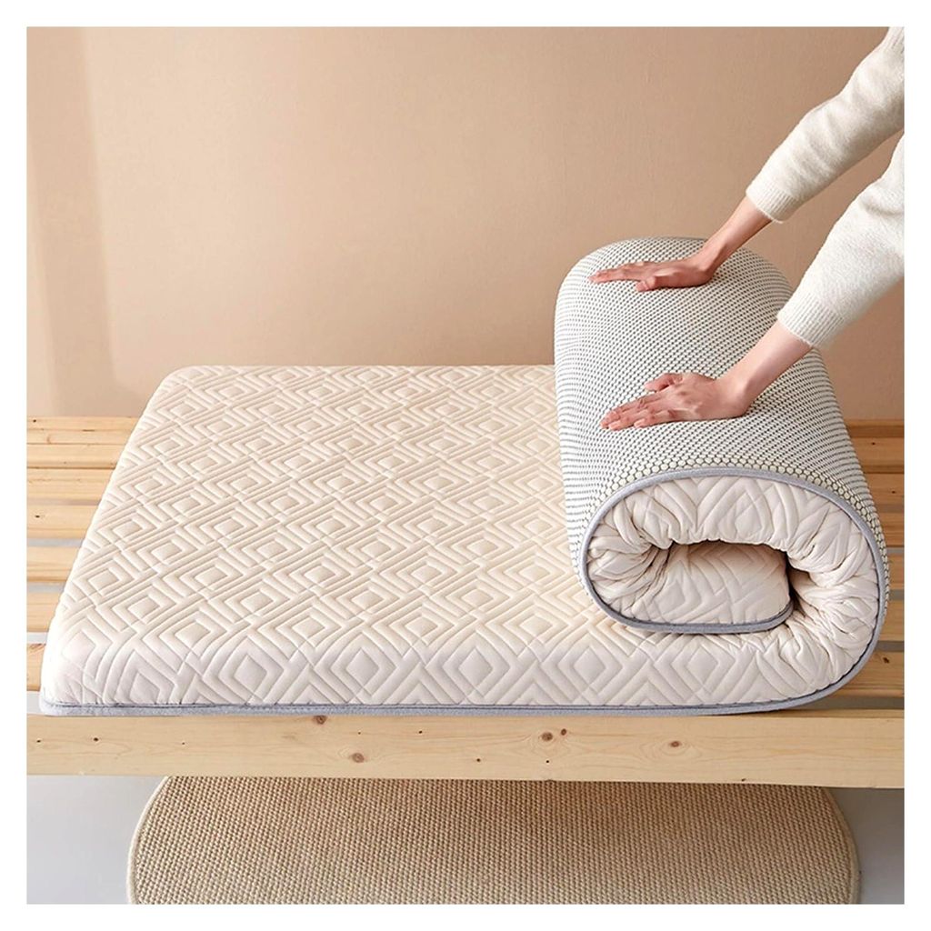 Hochelastische Memory Foam-Matratze, Dicke Futon-Matratze, Tatami-Schlafmatte im Japanischen Stil, 4-lagige Struktur für angenehmen Schlaf (Gelb/6...