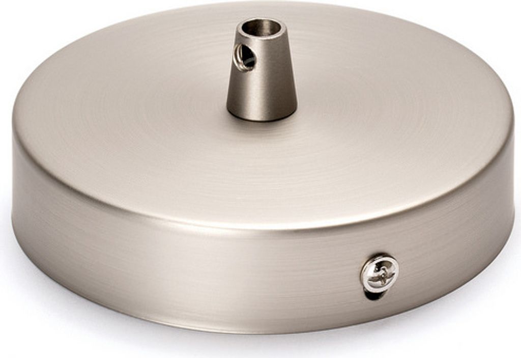 Rosette Deckenbaldachin Abdeckung für Hängeleuchten, Lampenbaldachin inkl. Klemmnippel, Ø 100 mm, Satin
