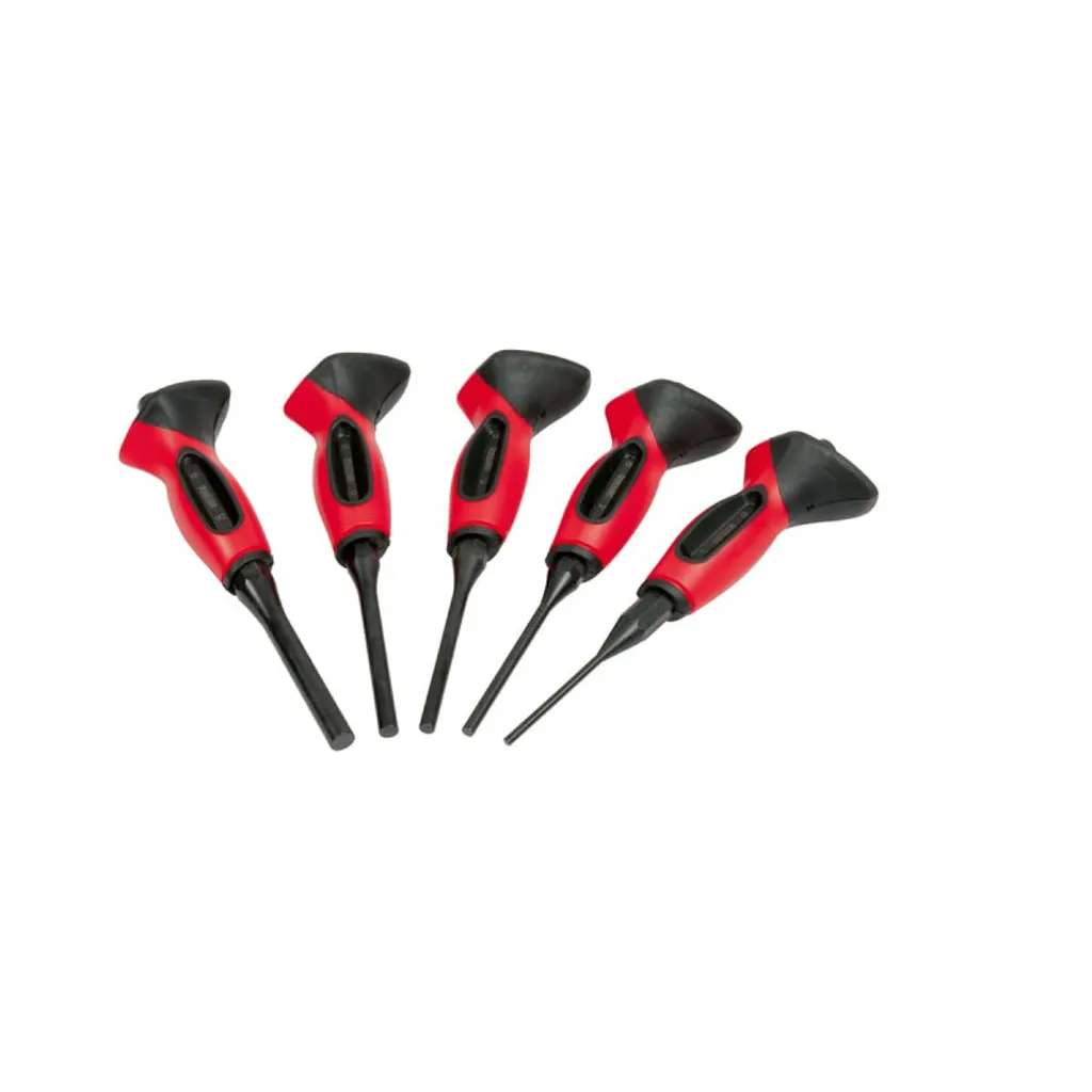 KS TOOLS 156.0221 Jeu de chasse-goupilles 5 pièces poignée bi-matière