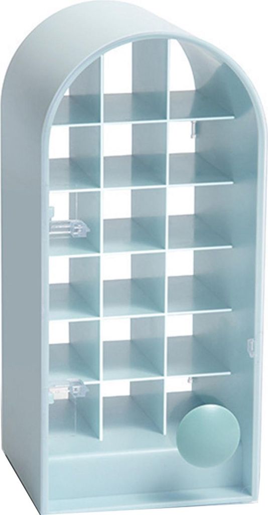 Lippenstift-Aufbewahrungsregal mit 18 F?chern, staubdicht, aus ABS-Kunststoff, in Schlossform, fš¹r Make-up und Kosmetik