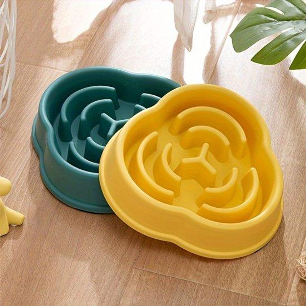 Portabeler, lekvrije Wasserbehälter für Haustiere in Wolkenform | 2er-Pack (grün und gelb)