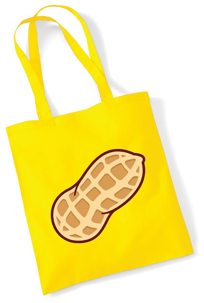 Huuraa Jutebeutel Erdnuss Comic 10 Liter Yellow Baumwolle Tasche Geschenkidee