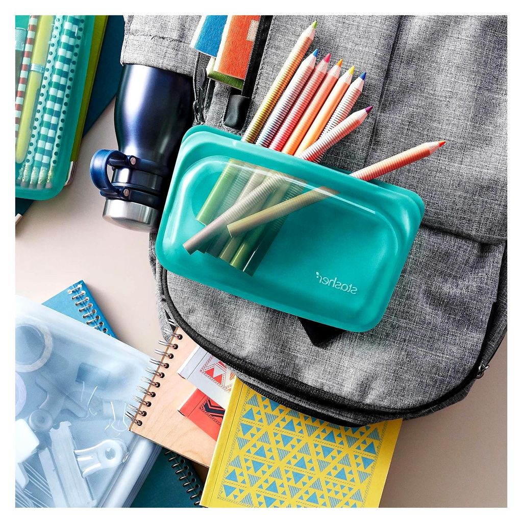 Wiederverwendbarer Silikonbeutel zur Aufbewahrung von Lebensmitteln, Snackbeutel, Rosenquarz, hitzebeständig, spülmaschinen- und gefrierfest, umw...