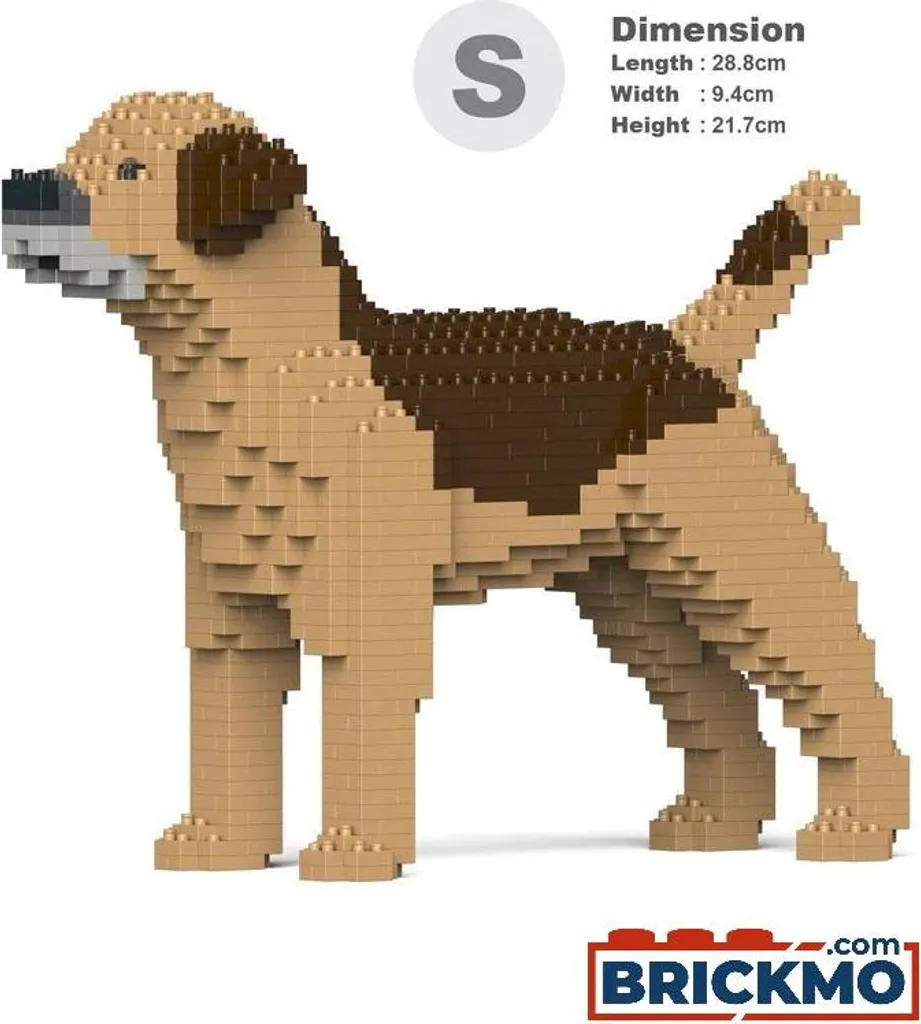 Chien Border Terrier en Briques de Construction - Puzzle 3D JEKCA Taille M
