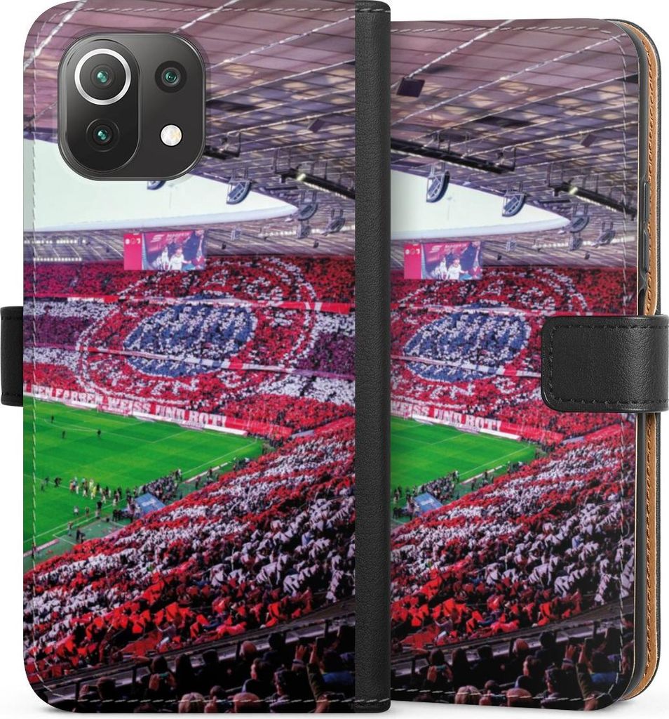 DeinDesign Klapphülle für Xiaomi Mi 11 Lite 5G Handytasche Lederhülle Tasche FC Bayern München FCB Stadion