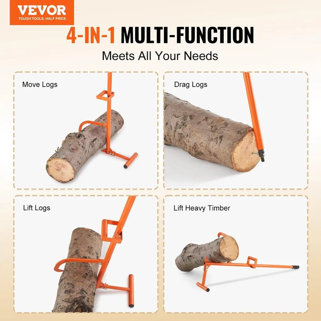 Lève-bûches Timberjack pour soulever et couper le bois sans effort - 2