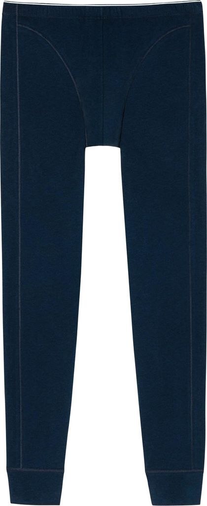 SCHIESSER Herren Lange Unterhose - "95/5", Single Jersey, Baumwolle Stretch Blau L