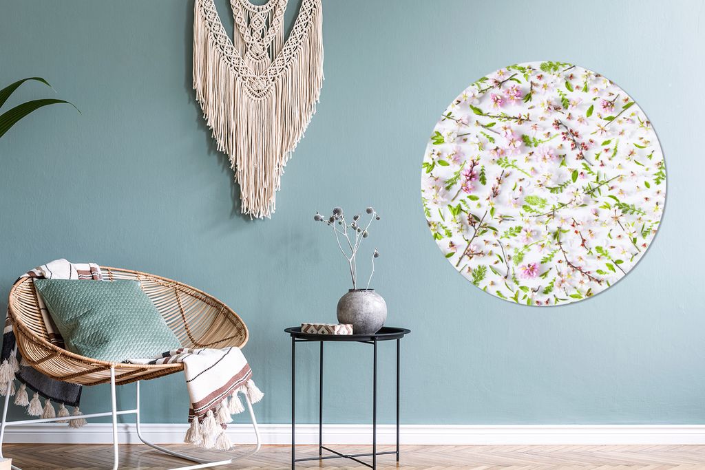 MuchoWow - Mauerkreis - Wandbilder - Runde Bild - Bild aus Aluminium - Schlafzimmer - Wohnzimmerdekoration - Wand Dekoration