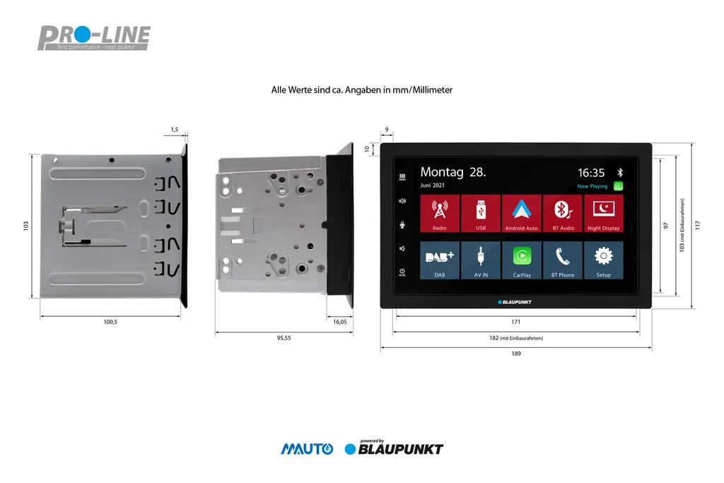 Moniceiver 2 DIN Blaupunkt Mannheim 600 DAB+ : CarPlay et Android Auto - 4