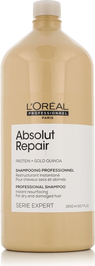 L ́Oréal Professionnel Série Expert Absolut Repair Gold Quinoa + Protein Shampoo Pflegeshampoo für stark geschädigtes Haar 1500 ml