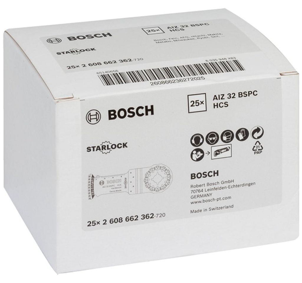 BOSCH 2608662362 BOSCH AIZ 32 BSPC Hard Wood Tauchsägeblatt Image du produit 