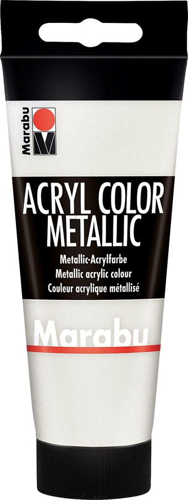 Marabu Acrylfarbe Acryl Color 100 ml metallic-weiß 770 Produktbild 
