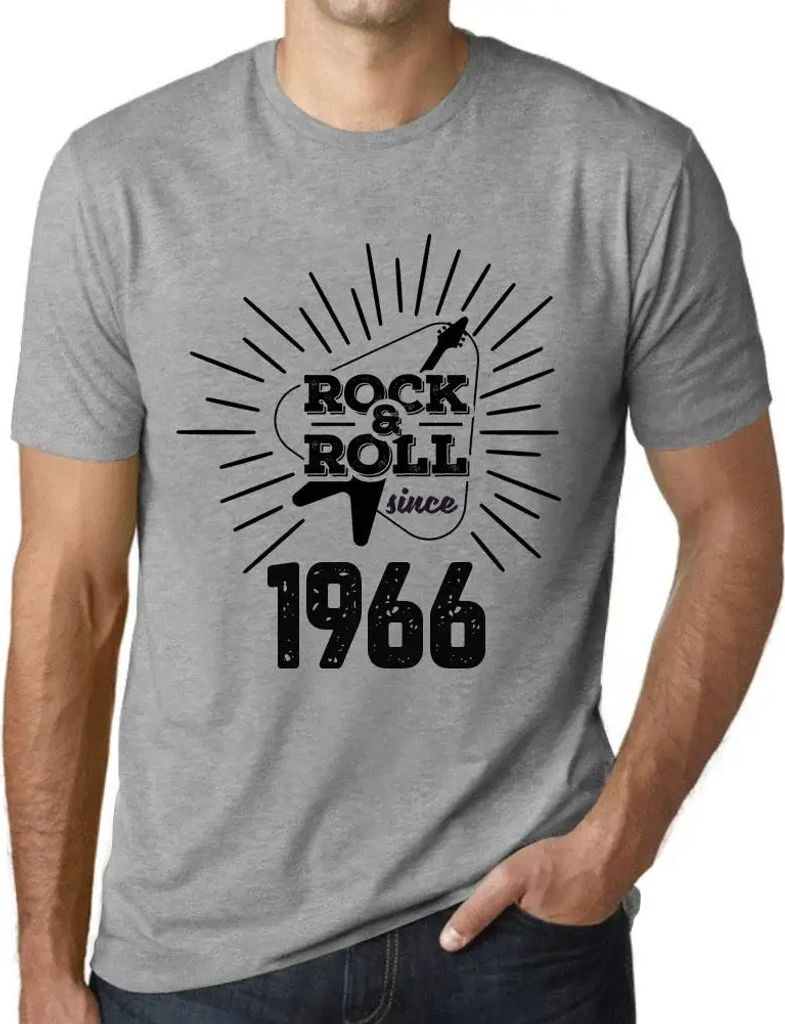 Herren Grafik T-Shirt Gitarre und Rock & Roll seit 1966 – Guitar and Rock & Roll Since 1966 – Geschenk 58. Geburtstag Jahrestag 58 Jahre Jubil...