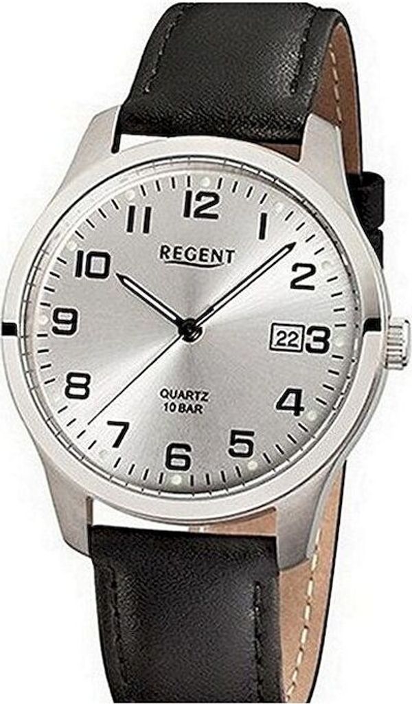 Regent Armbanduhr schwarz F-931 Herren Analog-Titanuhr URF931