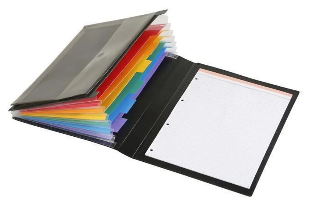 Trieur de documents A4 Manager Rainbow Class 6 compartiments noir