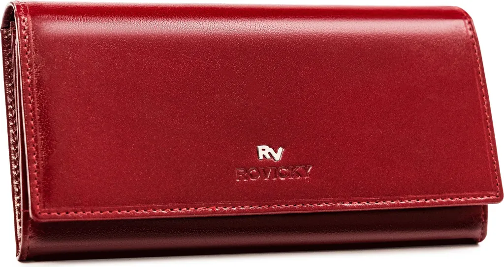 Portafoglio Rosso Rovicky in Pelle - Regalo Ideale Donna RFID 18cm