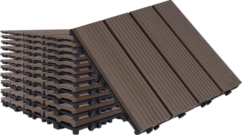 LARS360 44 Stück WPC Fliese, 4qm 30x30cm Terrassenfliesen Produktbild 