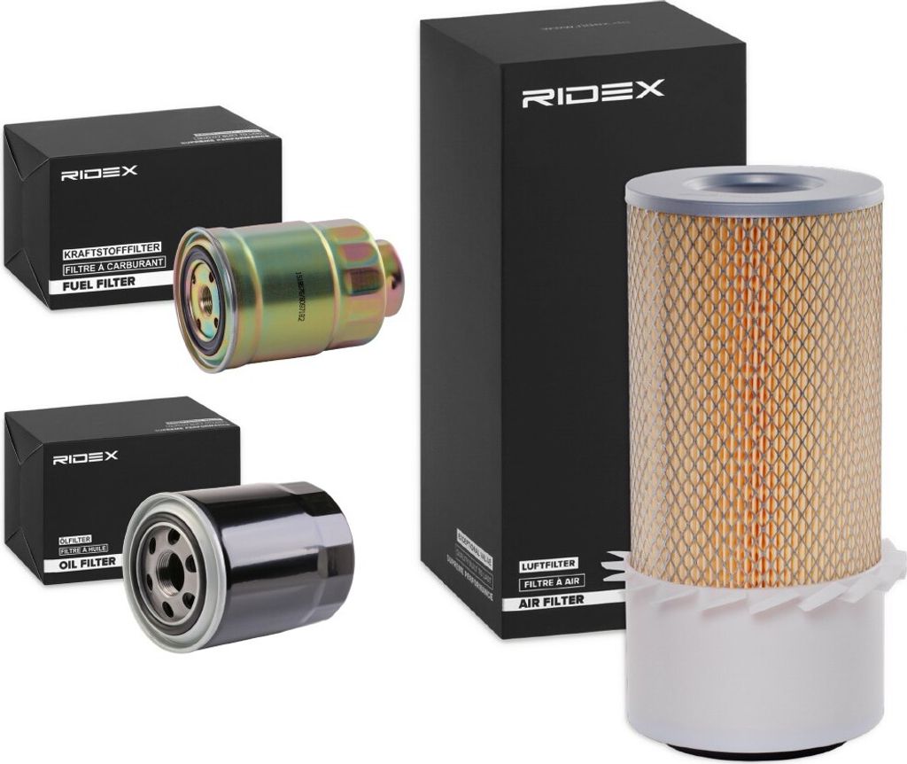 RIDEX Filterset Inspektionspaket Filtersatz für HYUNDAI GALLOPER II (JK-01) für MITSUBISHI GALLOPER (JK-01)