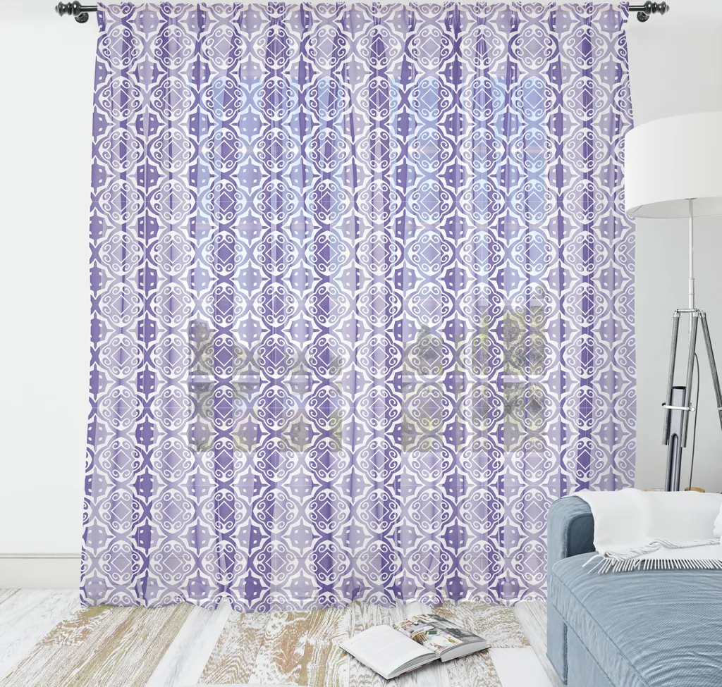 Arazzo Etnico Artistico ABAKUHAUS Viola e Blu 210x274 Satin Design
