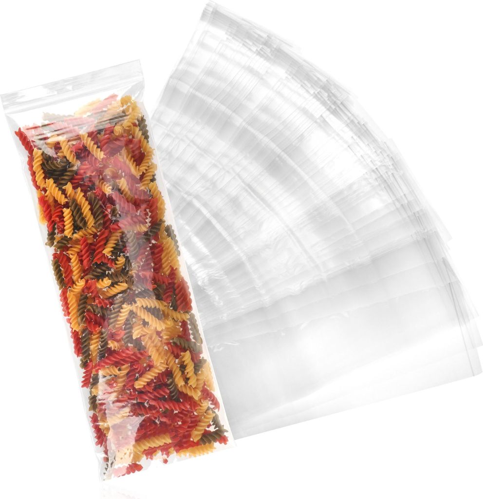com-four 100x Druckverschlussbeutel - Transparente Tütchen mit Druckverschluss - Zip-Beutel wiederverschließbar - Polybeutel mit Verschluss - 4...