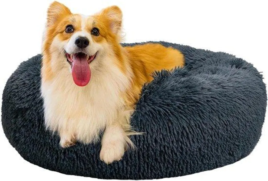 Lit pour animal domestique spécial sieste - Coussin rond moelleux 50cm