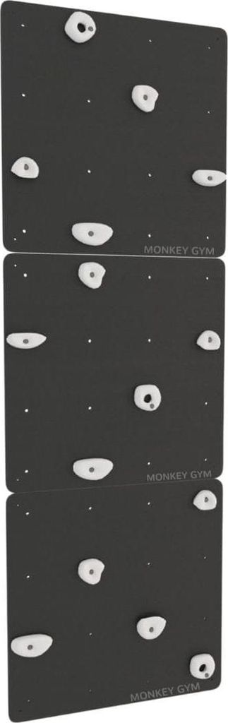 Kletterwand Indoor Schwarz + Kreidetafel für Kinder mit Griffe Weiß | Klettergerüst Kinderzimmer