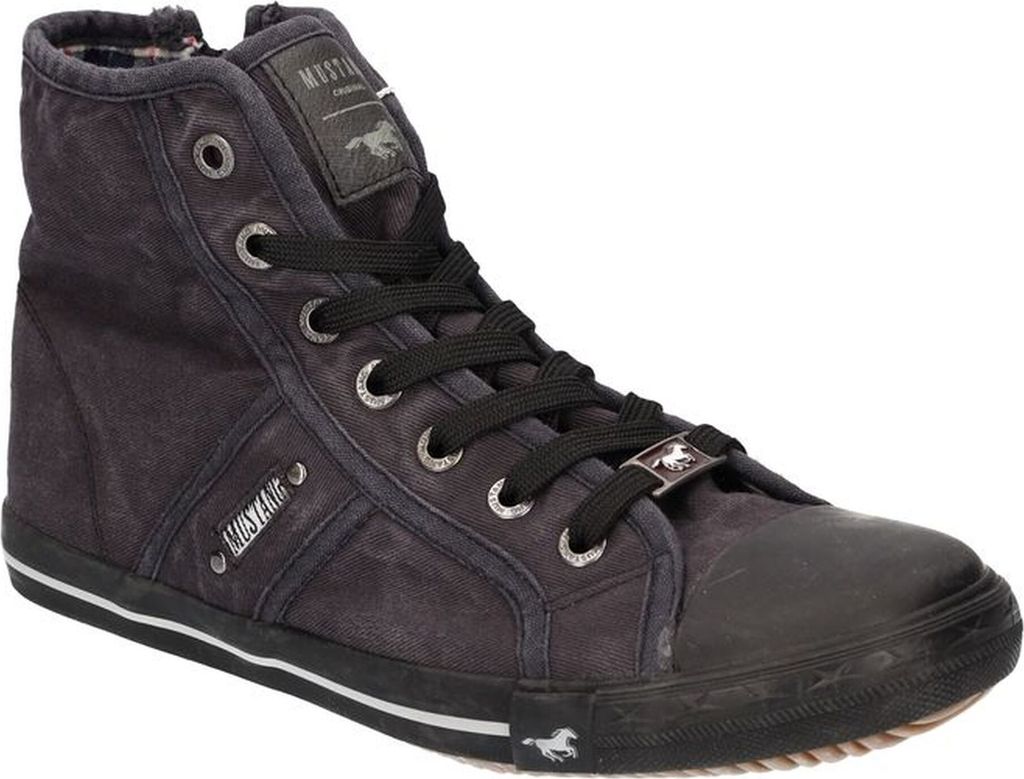 Mustang Damen Sneaker High Top Booty Schnürung Stiefelette Produktbild 