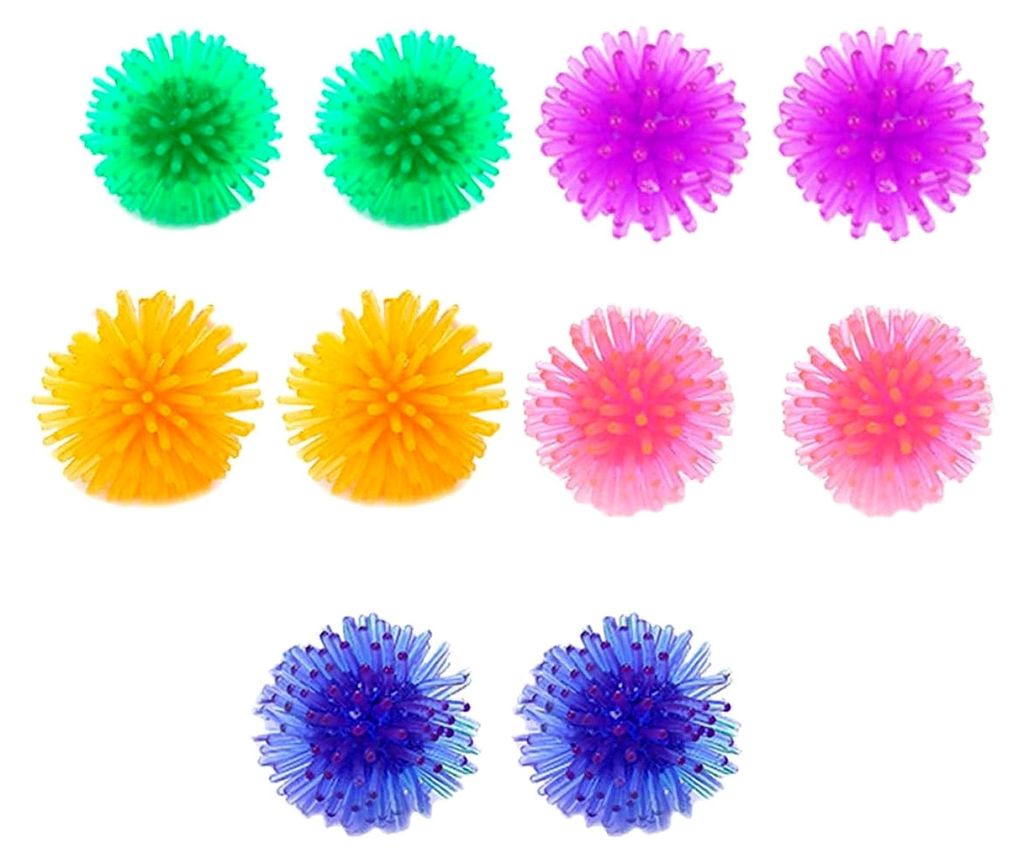 10 Stück Bunte Dornenbälle Katzenspielzeug aus Sicherem Kunststoff 3,5 cm Interaktives Spielzeug für Haustiere zur Stressreduktion Zufällige Farbe