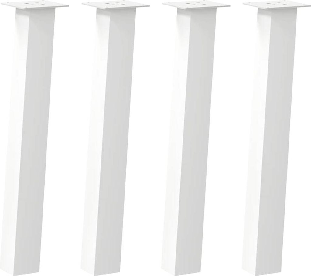 vidaXL Konsolentischbeine 4 Stk. Weiß 72 cm Stahl