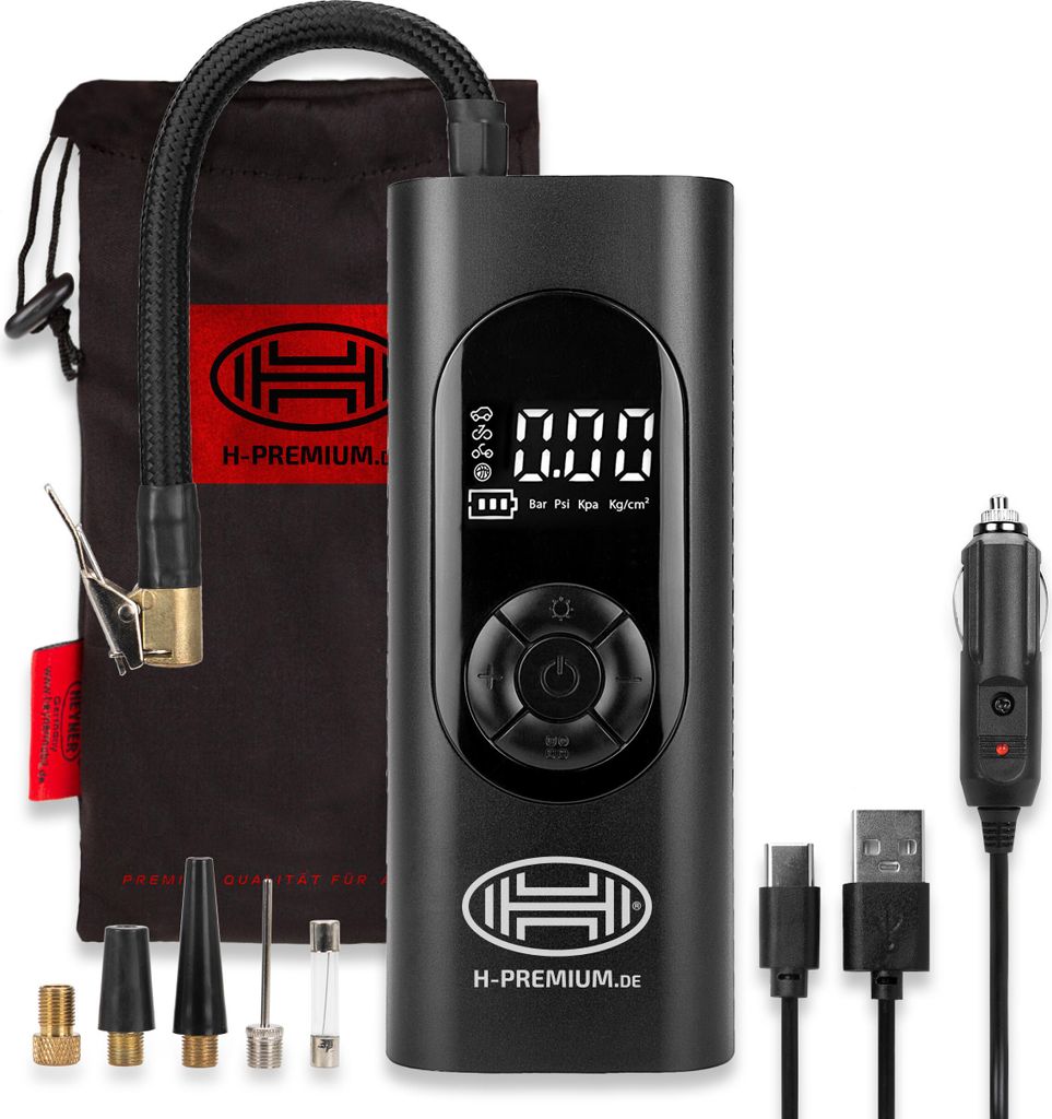 HEYNER® Kompresor powietrza z 6000 mAh akumulatorem, 10 Zdjęcie produktu 