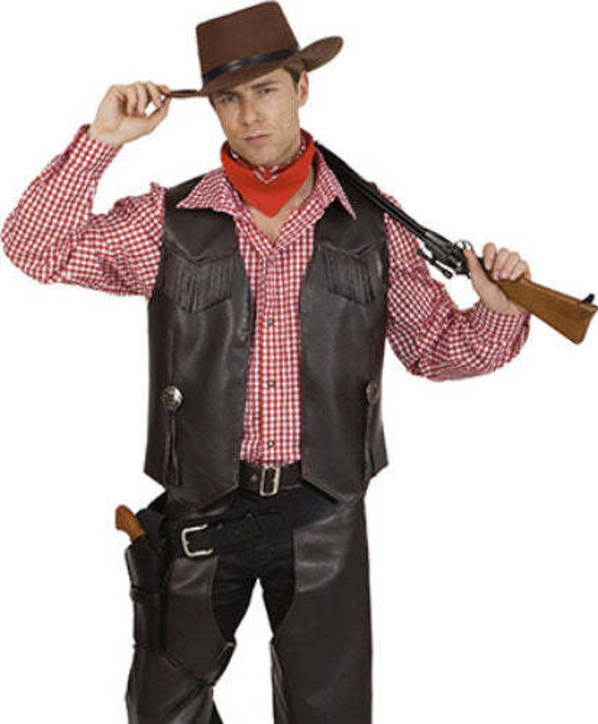 Texas Cowboy Weste für Herren braun