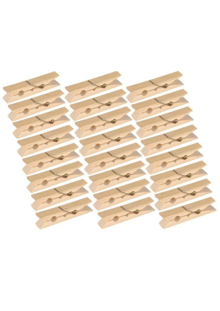 24 Mollette Bucato Legno Bambù | Offerta Convenienza Mollette Robuste