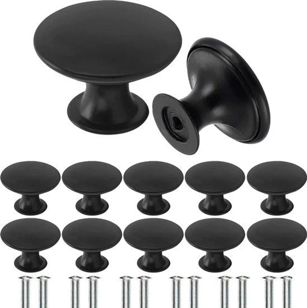 Boutons en laiton noir de 30 mm : poignées rondes rétro série Bronze