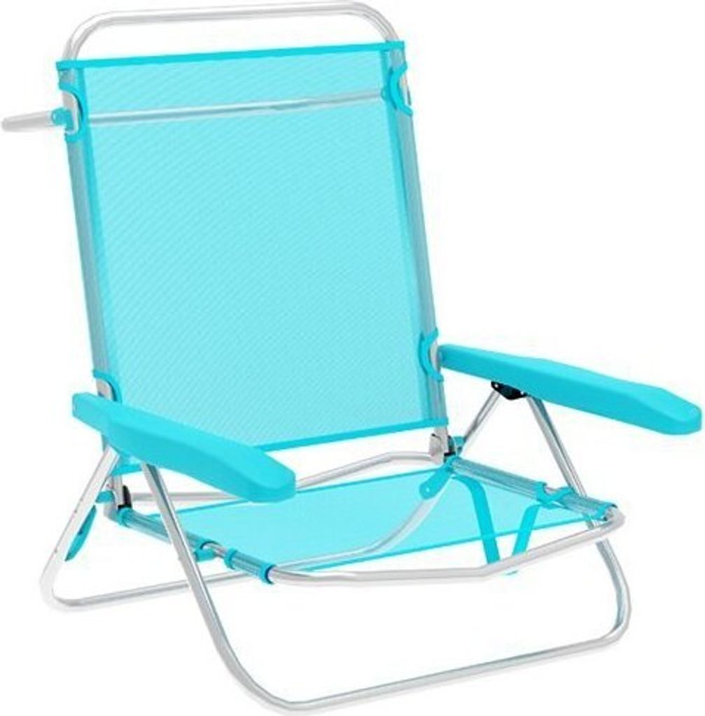 Marbueno Faltstuhl 5 Positionen Aluminium Aquamarin Strand Produktbild 
