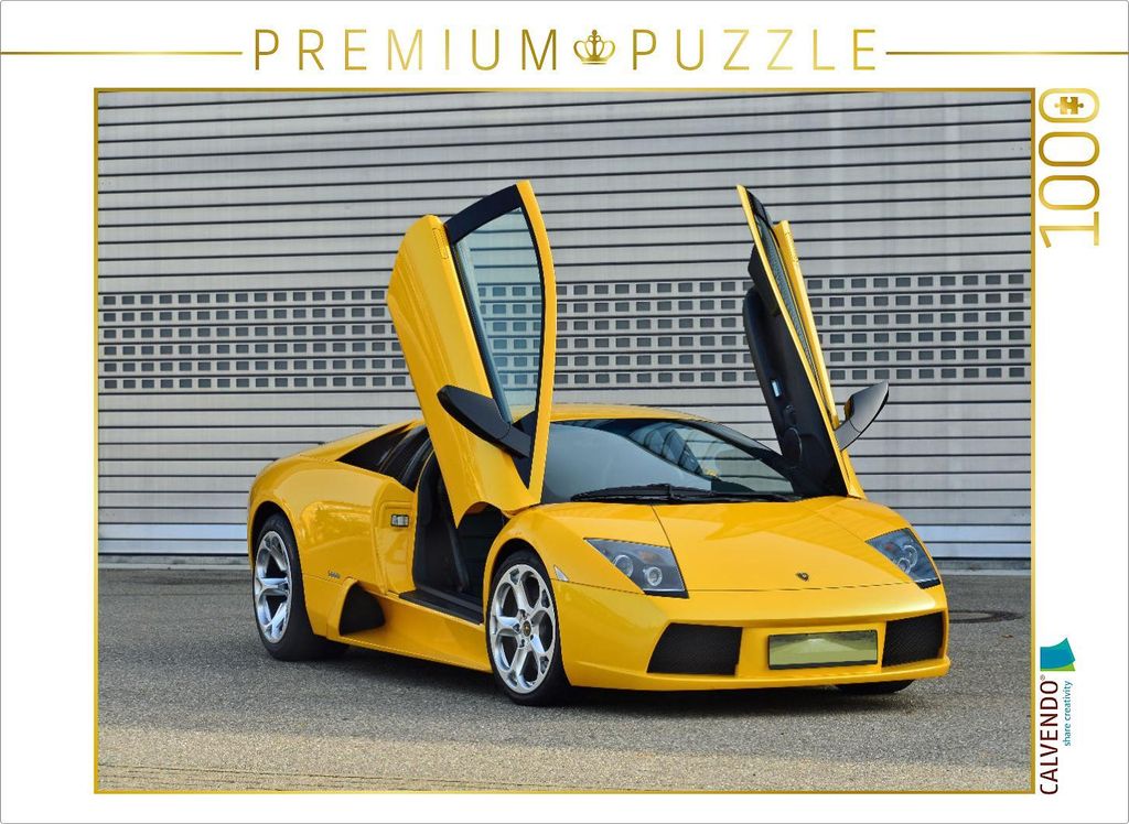 CALVENDO Puzzle Ein Motiv aus dem Kalender DER GELBE STIER - Lamborghini Murciélago | 1000 Teile Lege-Größe 64x48cm Foto-Puzzle für glückliche...