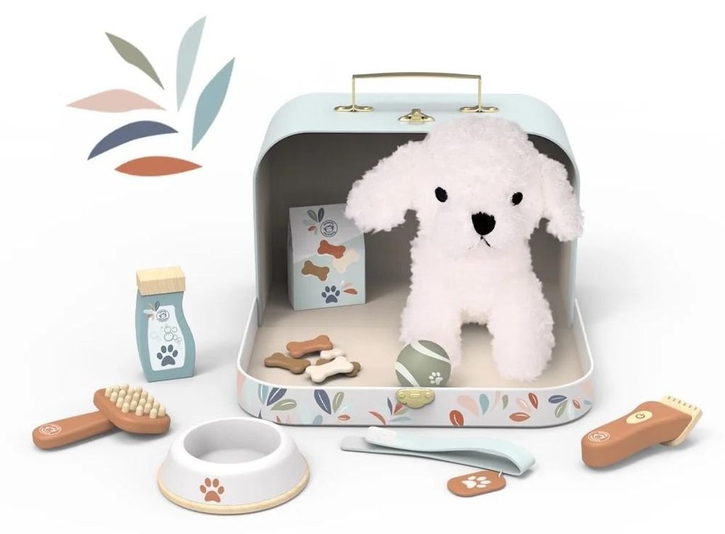 Juego para niños con maleta y cachorro de peluche, Speedy Imagen del producto 