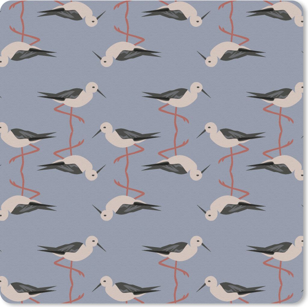 MuchoWow Mauspad Mousepad Vogel - Storch - Muster 30x30 cm - Mousepads - Maus Mat - Pad - Mausunterlage - Gaming