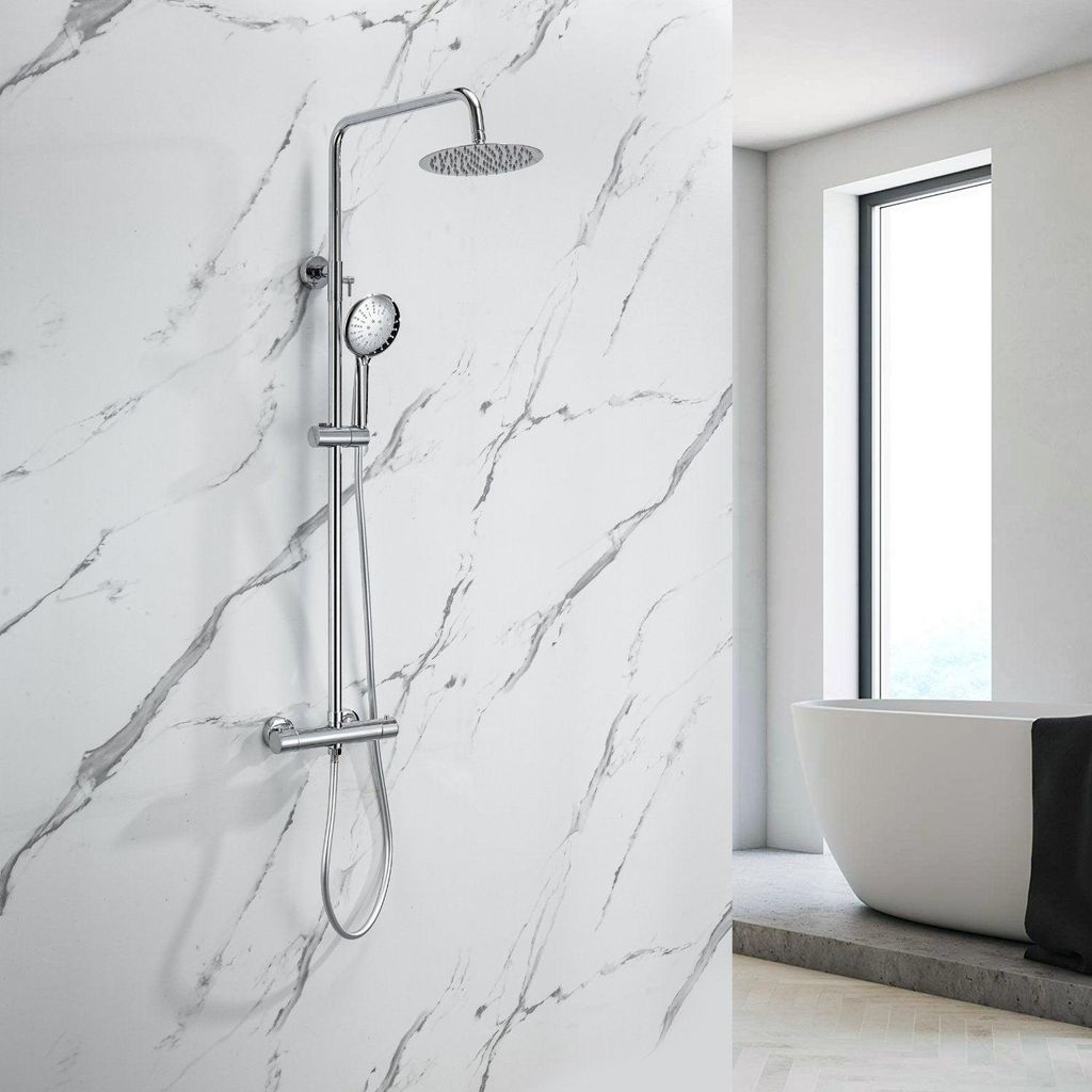 LOMAZOO Duschsysteme Regendusche Ariel Edelstahl Chrom