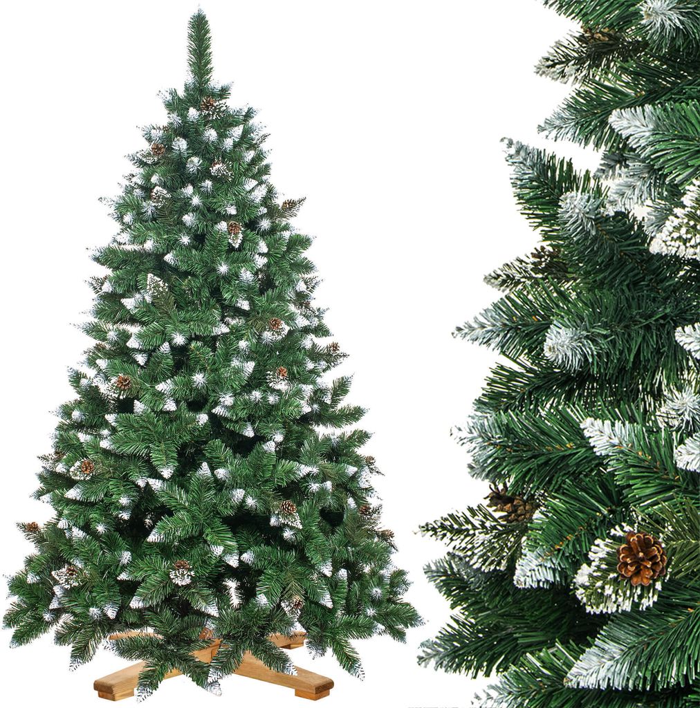 ROYAL TREES Künstlicher Weihnachtsbaum 240 cm Diamantkiefer mit Kunstschne
