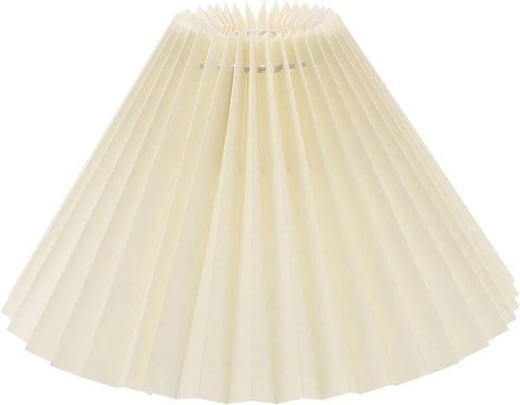 Abat-jour Beige Plissé 22,9 cm - Tissu Haute Qualité pour Suspension