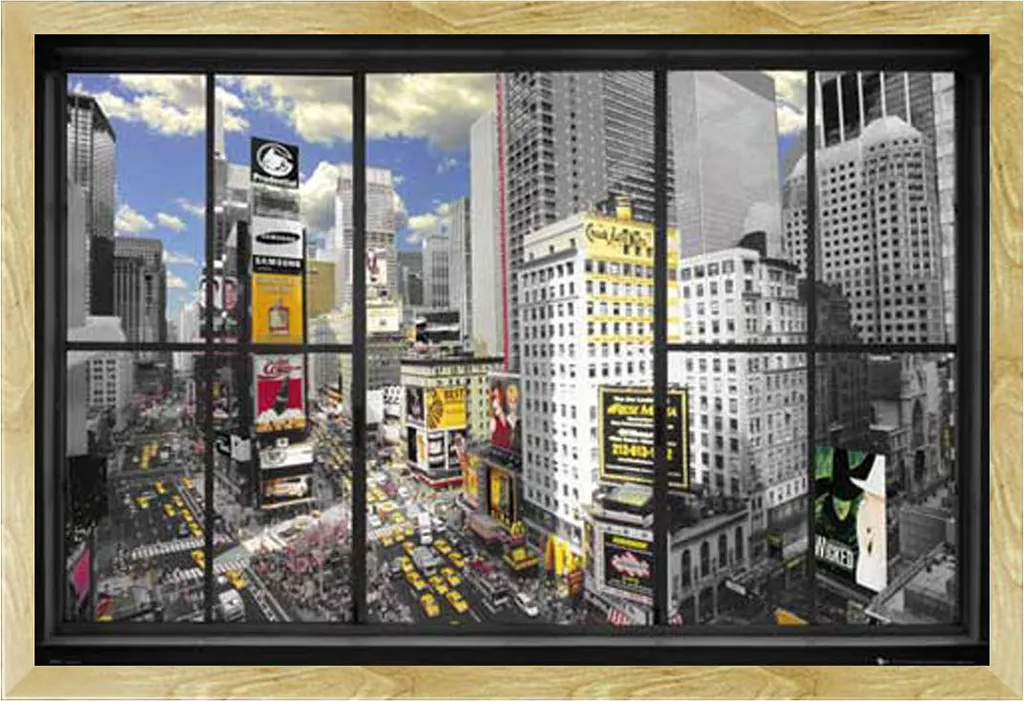 Poster New York City Window View Cornice Faggio Shinsuke Maxi 61x91