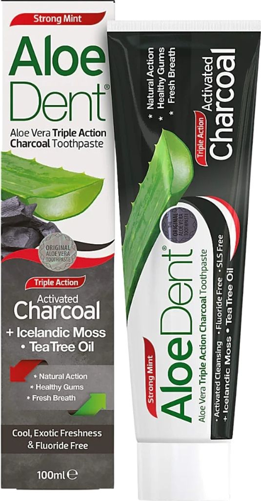 AloeDent Aloe dent tandpasta charcoal (100 ml)