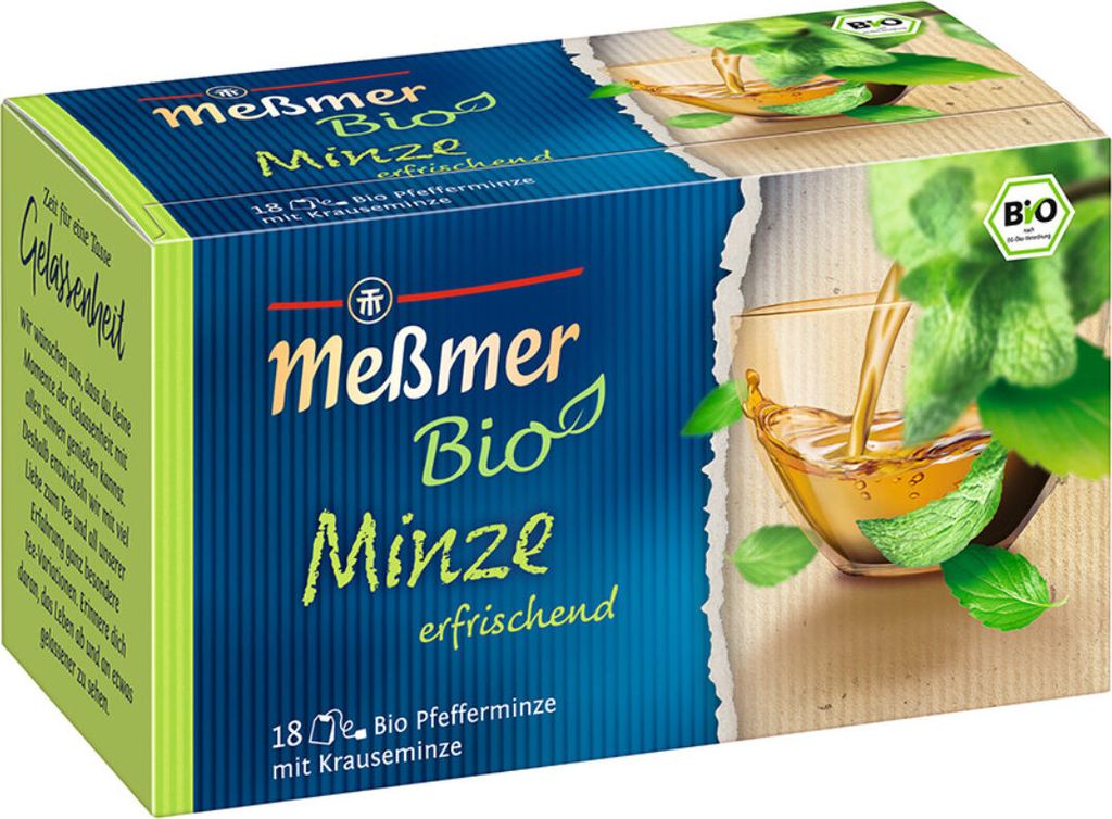 Meßmer Pfefferminztee erfrischend kühlend wohlschmeckend 36g