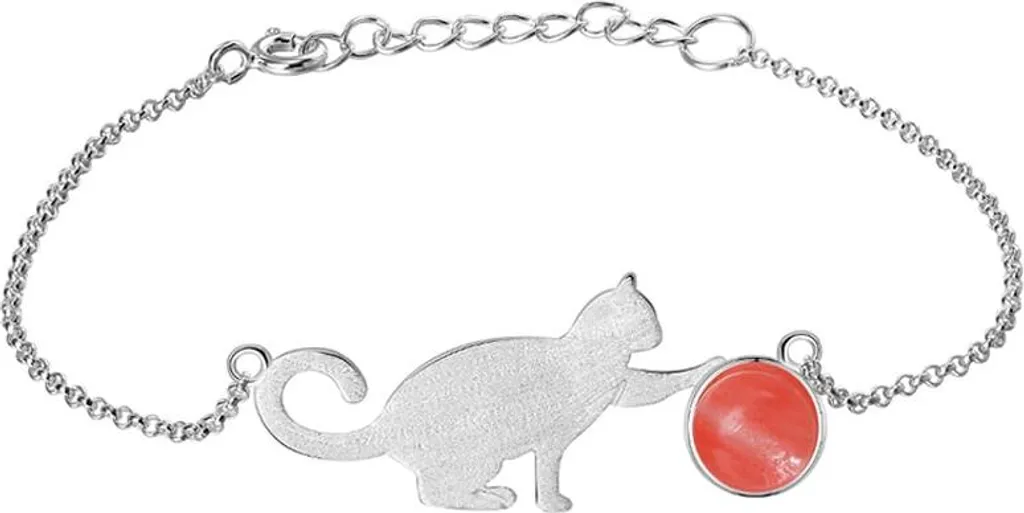 Bracciale Argento 925 Gatto sotto la Luna - Gioiello Cristallo Naturale