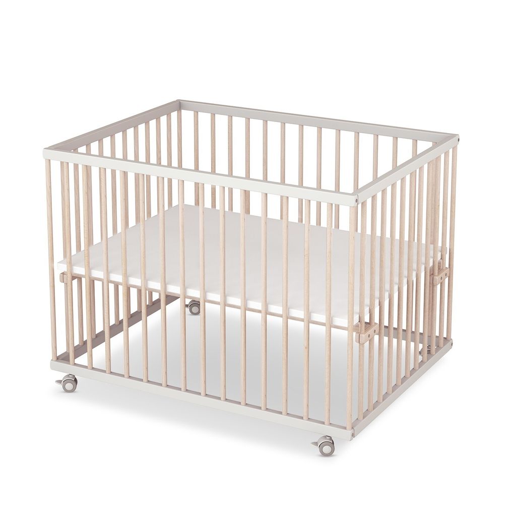 Laufgitter 75x100 cm - weiß/natur - Premium Kollektion