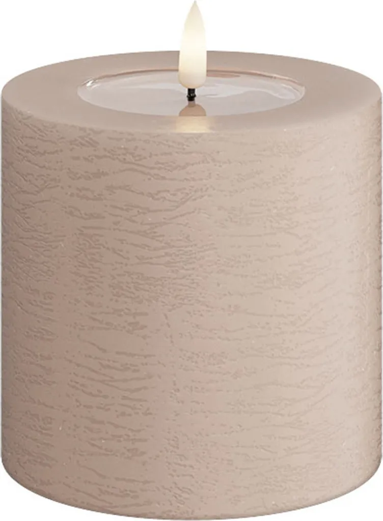 Candela LED Deluxe Homeart Unique 10x10 Rosa | Autonomia 1500h