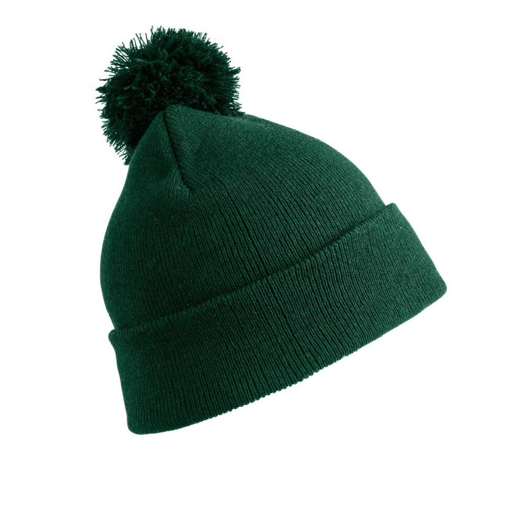 Result - "Winter Essentials" Mütze Bommel für Damen BC4638 (Einheitsgröße) (Flaschengrün)