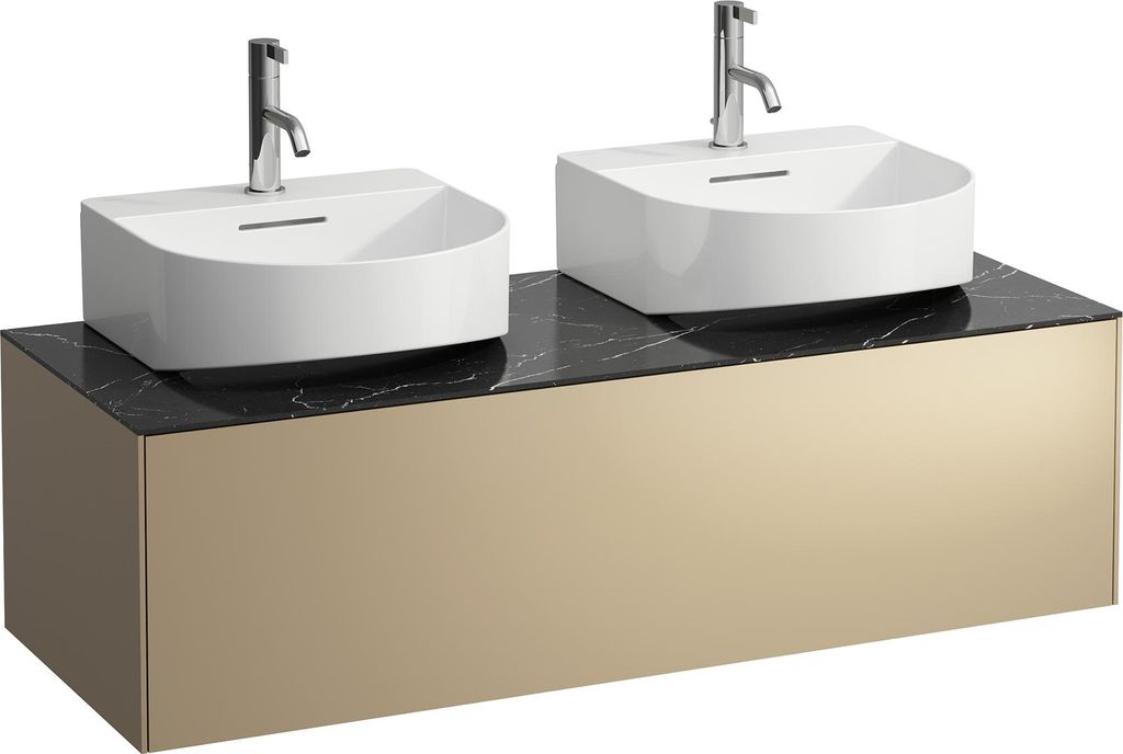 LAUFEN SONAR Schubladenelement, 1 Schublade, passend zu Waschtisch H816341, Ausschnitt links und rechts für den Waschtisch, H4054540341401