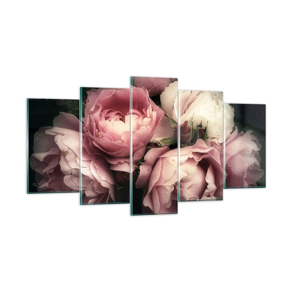 Bilder auf glas - Pfingstrose Blume - 160x85cm - Glasbilder - Wandbilder - Kunstdruck - zum Aufhängen bereit - Wanddekoration aus Glas - Glas Bild...