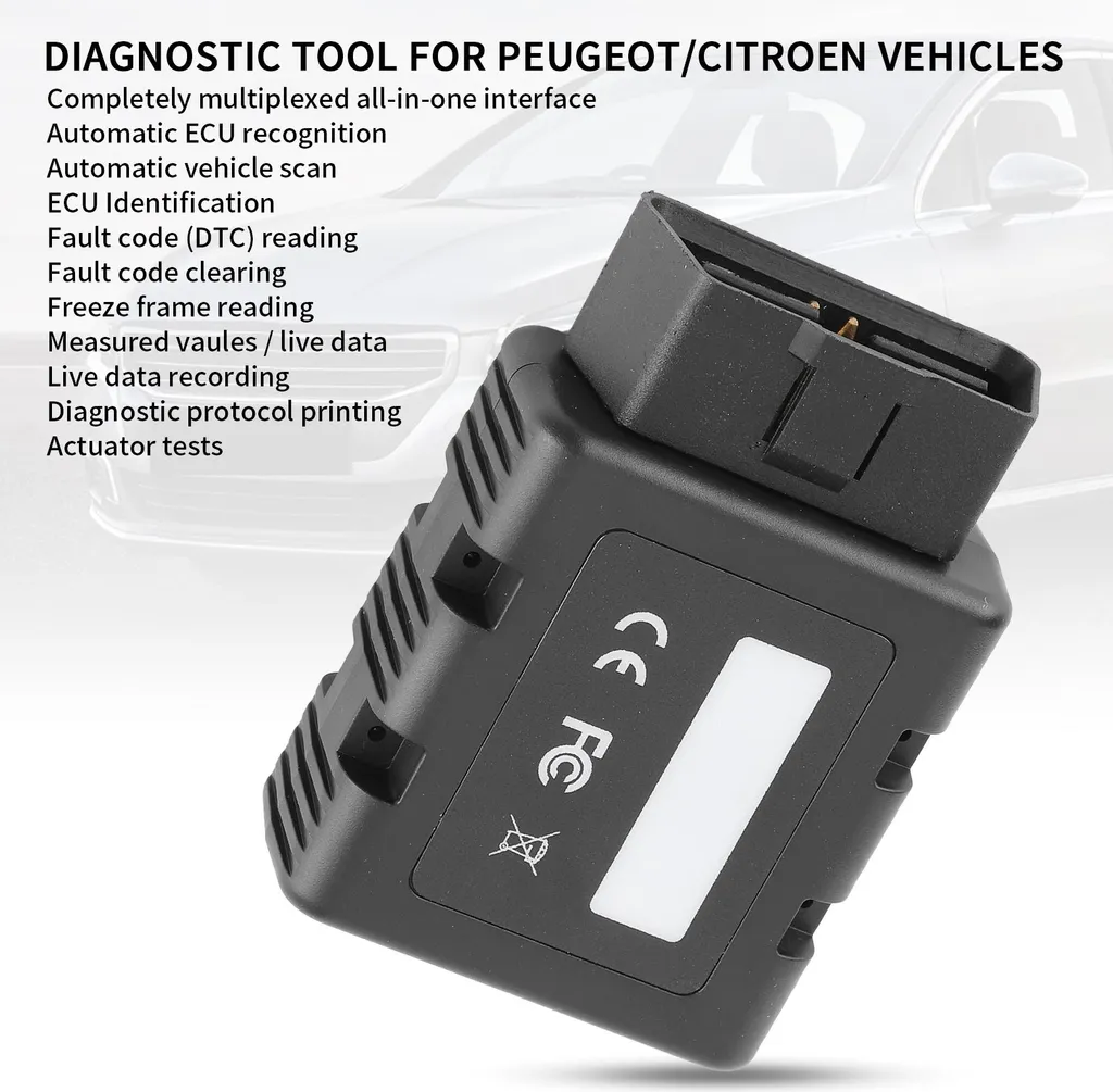 Boîtier Diagnostic OBD2 Bluetooth Programmation ECU Peugeot Citroën